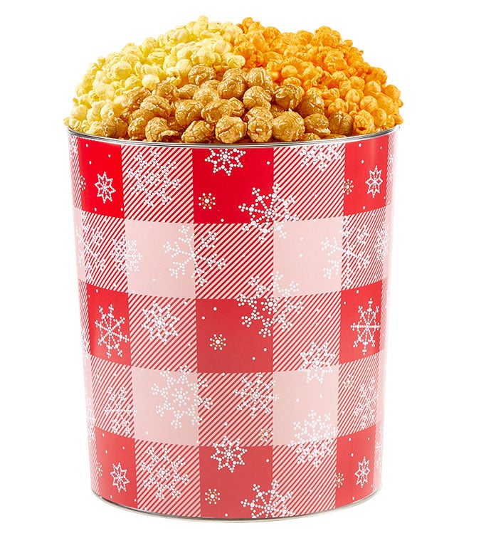 Comfort and Joy 3 1/2 Gallon 3 Flavor Popcorn Tin
